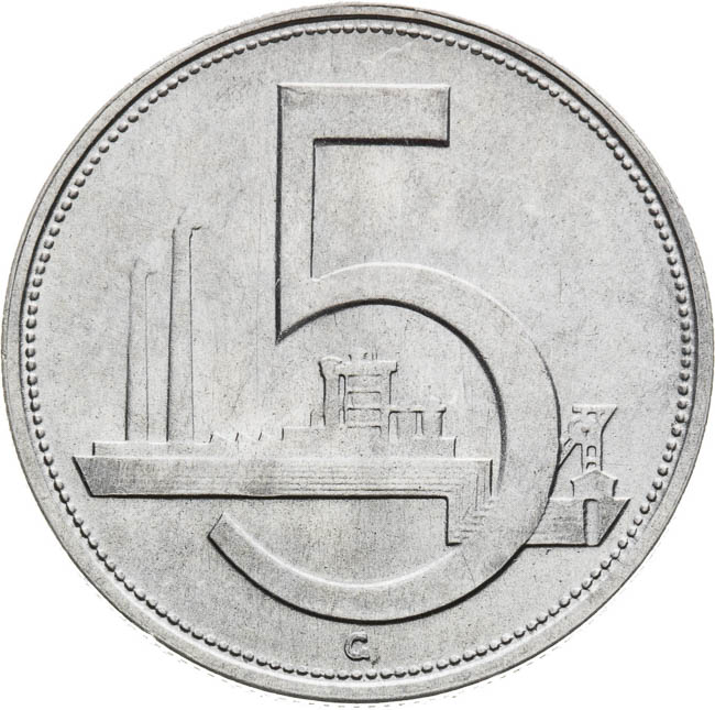 5 Kčs 1952 - reverz