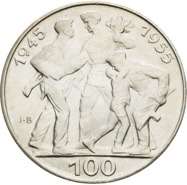 100 Kč 1955 - reverz