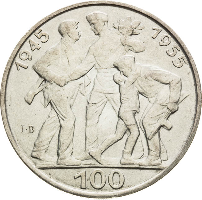100 Kčs 1955 - reverz