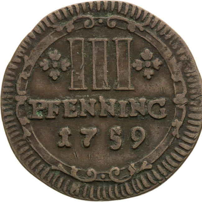 3 Fenik 1743, 1759 (2 ks) - averz