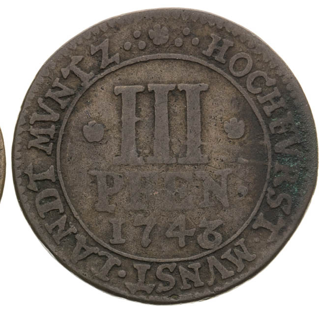 3 Fenik 1743, 1759 (2 ks) - reverz