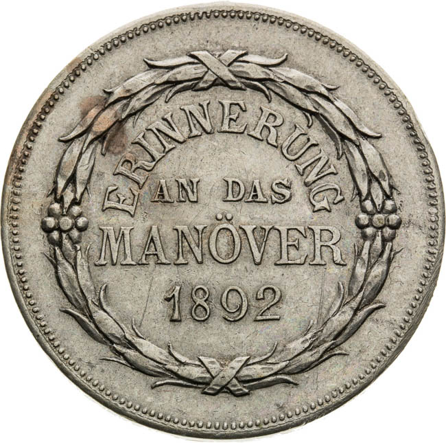 Medaila 1892 - reverz