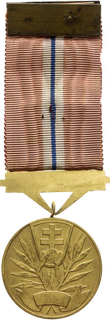 Medaila Za hrdinství se štítkem (1939 - 1945) - reverz