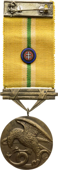 Medaila Za hrdinství se štítkem (1939 - 1945) - averz