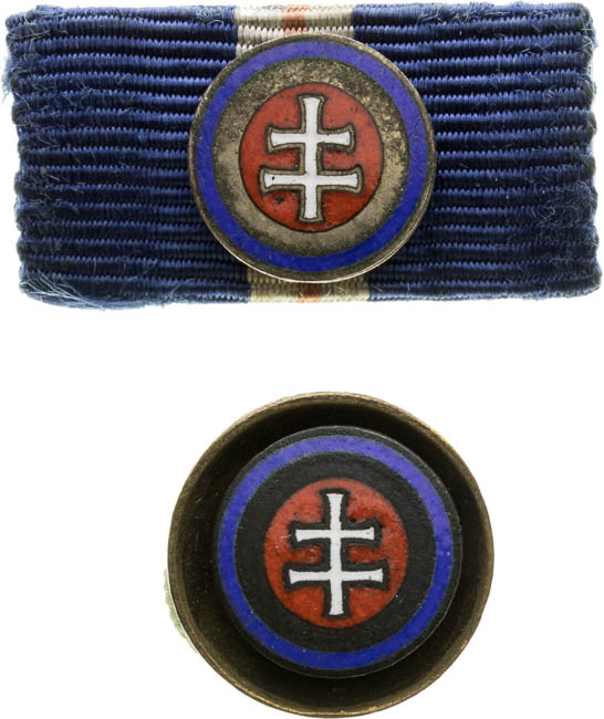 Stužka + miniatura  Za hrdinství  (1939 - 1945) - averz