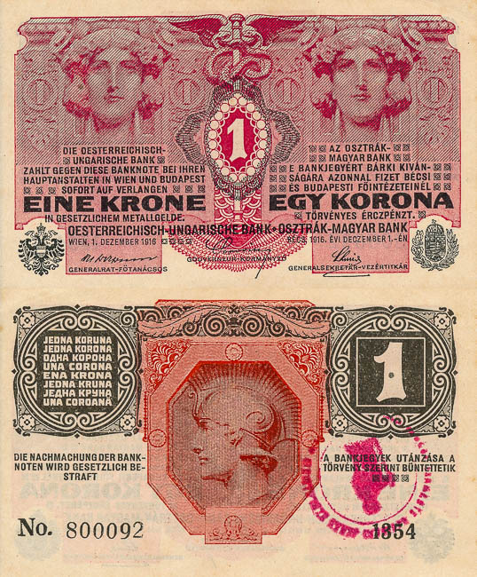 1 Korona 1916 - averz