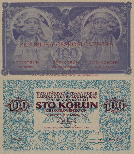 100 Kč 1919/2018 - averz