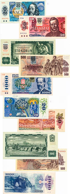 Sada perforovaných bankovek (5 ks) - averz