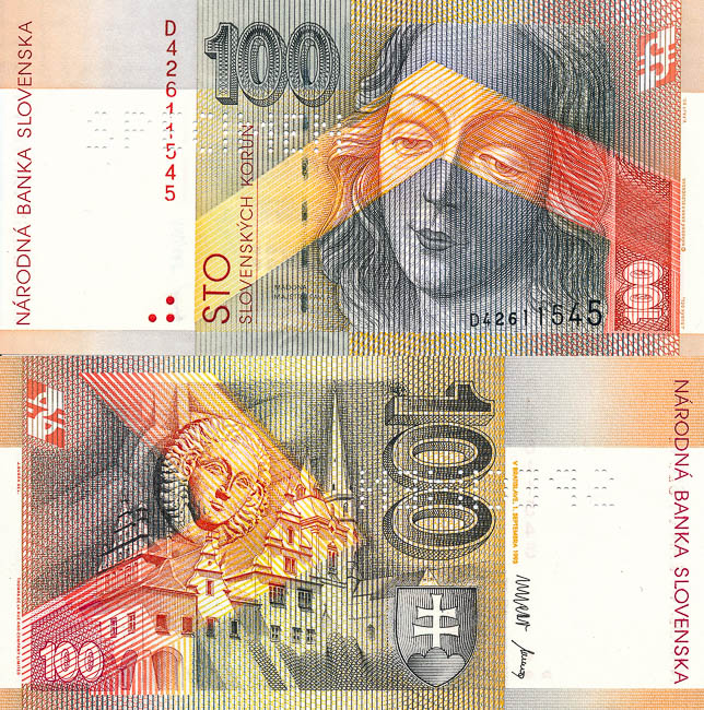 100 Sk 1993 D (bankovní vzor) - averz