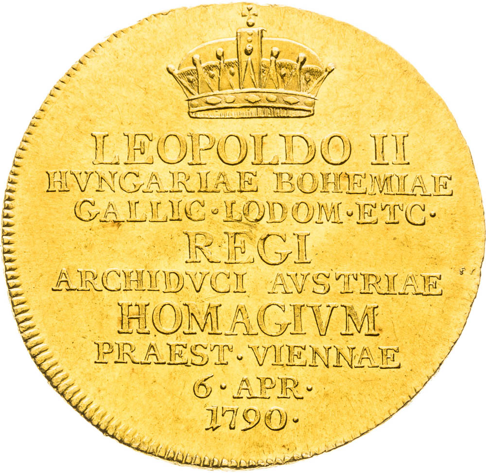 Zlatý žetón 1790 (1 1/4 Dukát) - averz