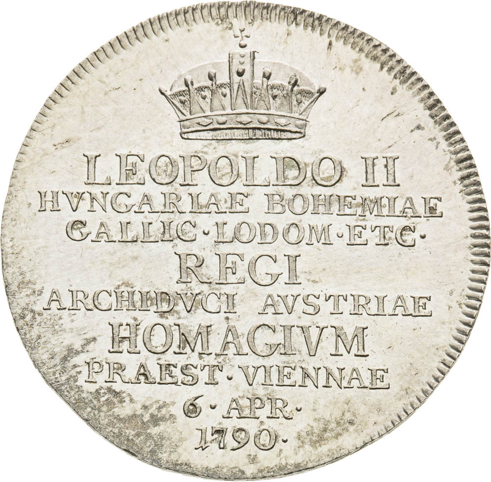 Strieborný žetón 1790 - averz