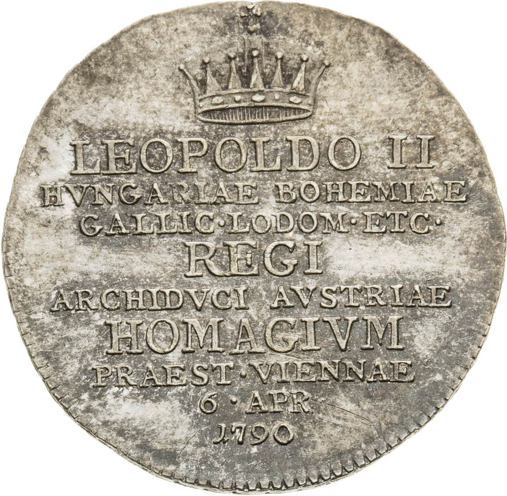 Strieborný žetón 1790 - averz