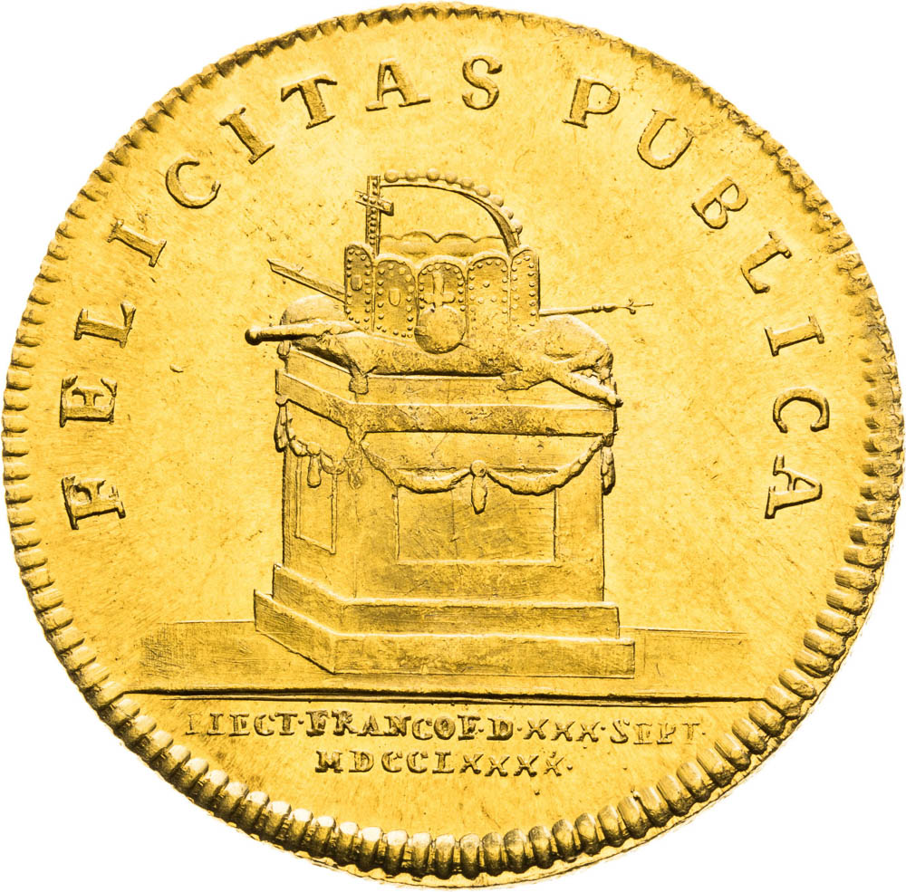 Zlatý žetón 1790 (2 Dukát) - reverz