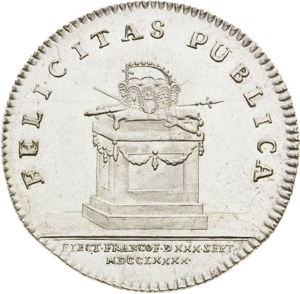 Strieborný žetón 1790 - reverz