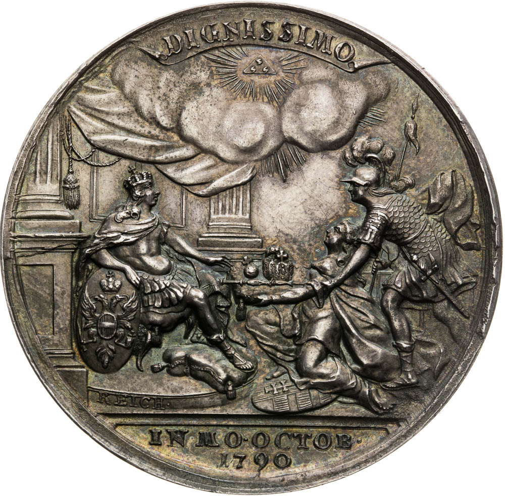 Strieborná medaila 1790 - reverz