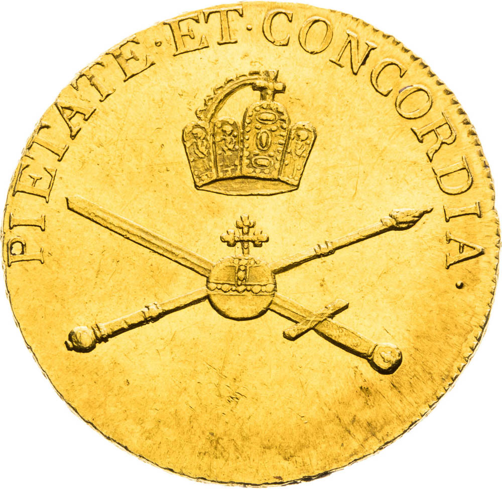 Gold Token 1790 (3/4 Ducat) - back