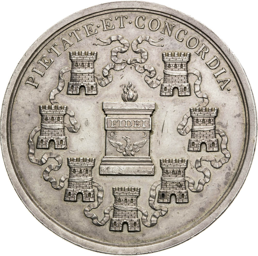 Stříbrná medaile 1790 - revers