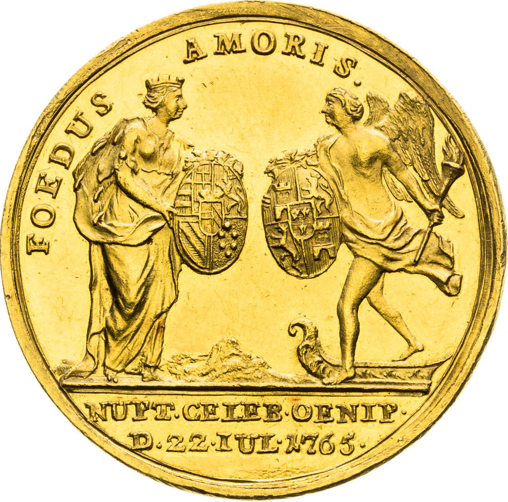 Zlatá medaile 1765 (3 1/2 Dukát) - revers