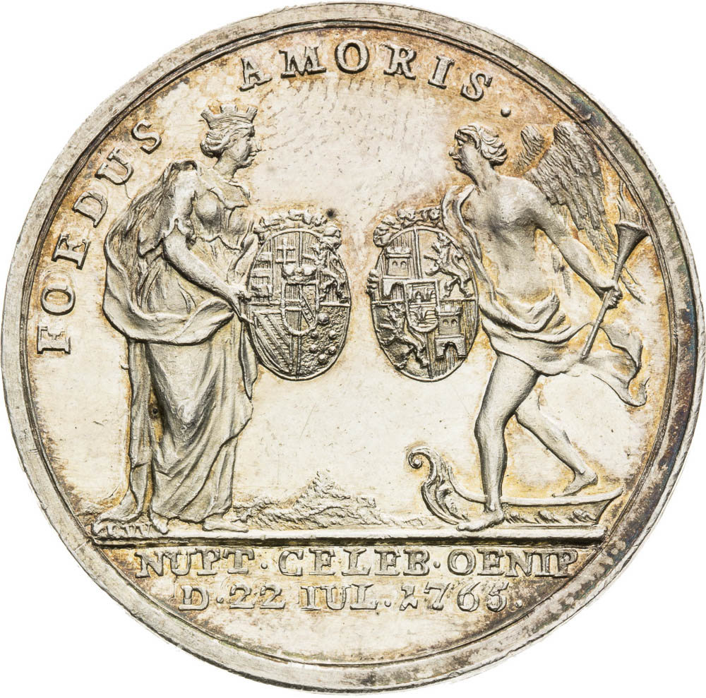 Stříbrná medaile 1765 - revers