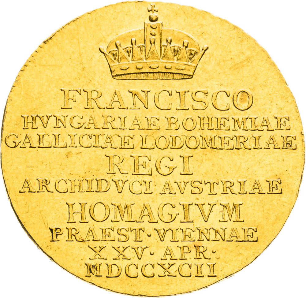 Gold Token 1792 (1 1/4 Ducats) - front