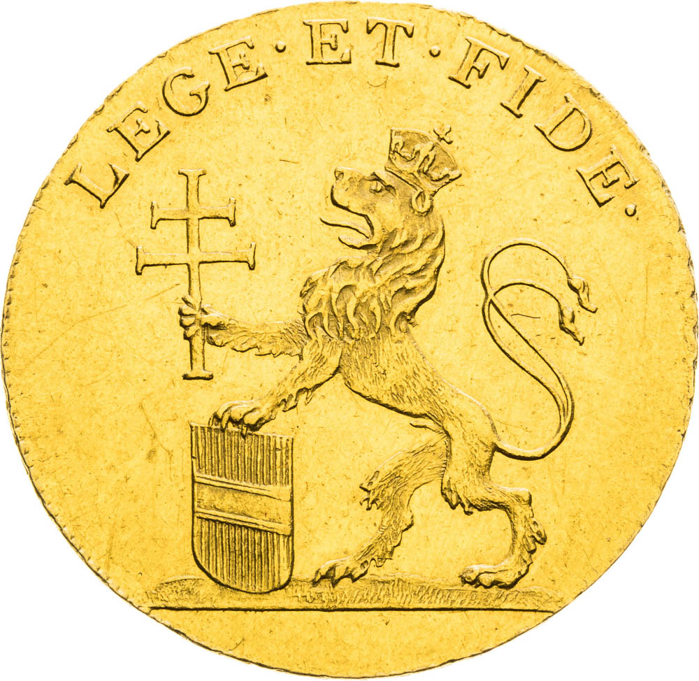 Gold Token 1792 (1 1/4 Ducats) - back