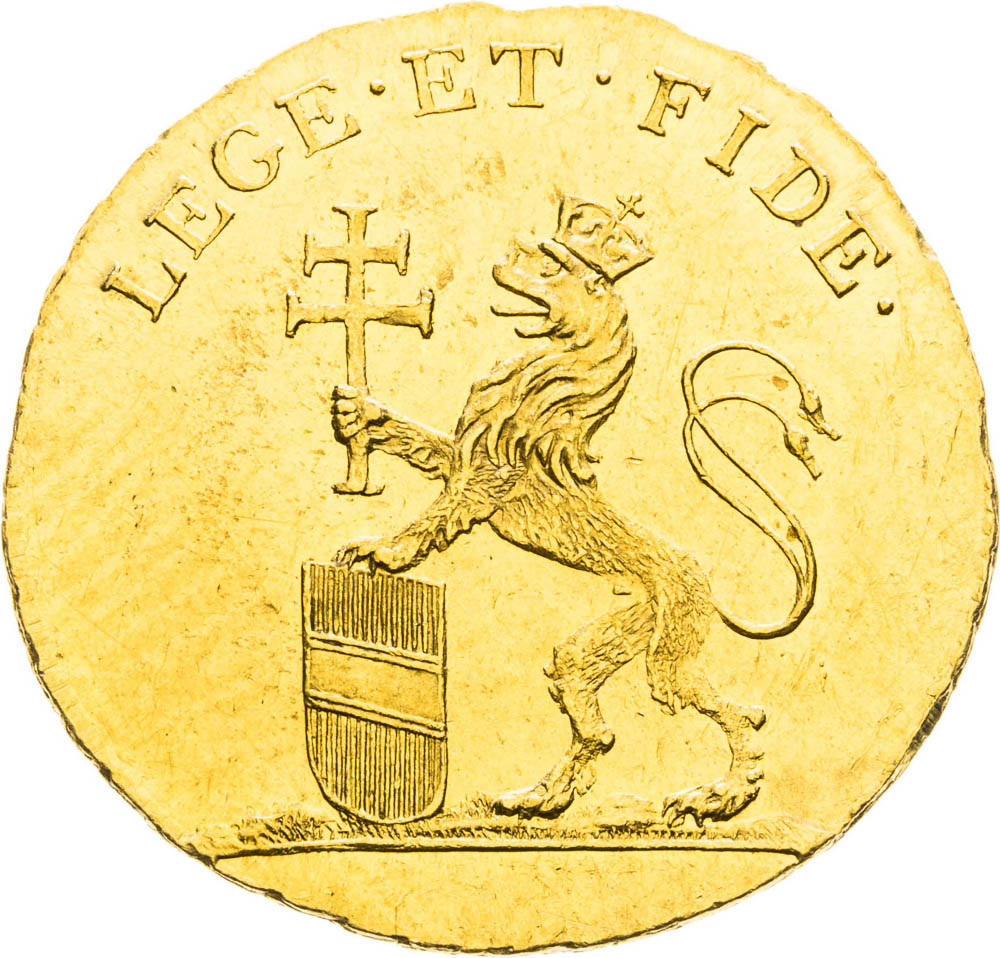 Gold Token 1792 (3/4 Ducat) - back
