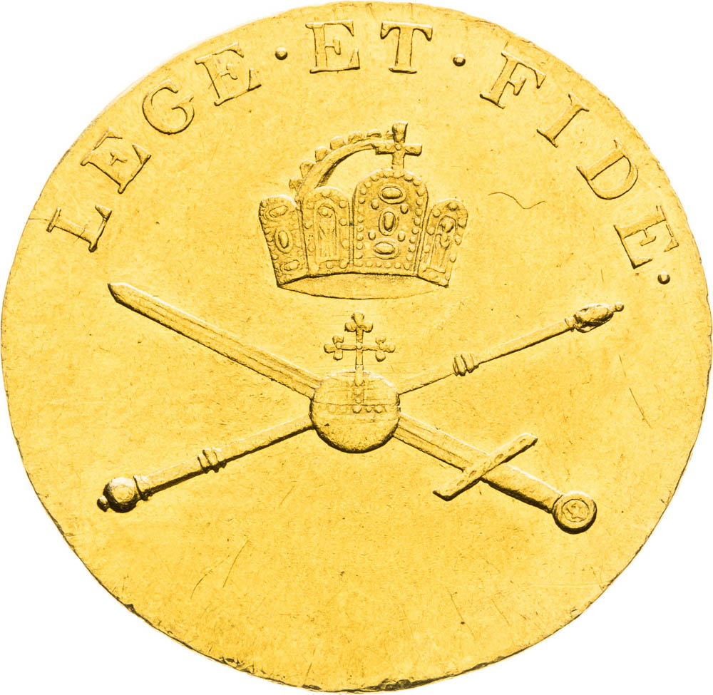 Gold Token 1792 (1 1/4 Ducats) - back