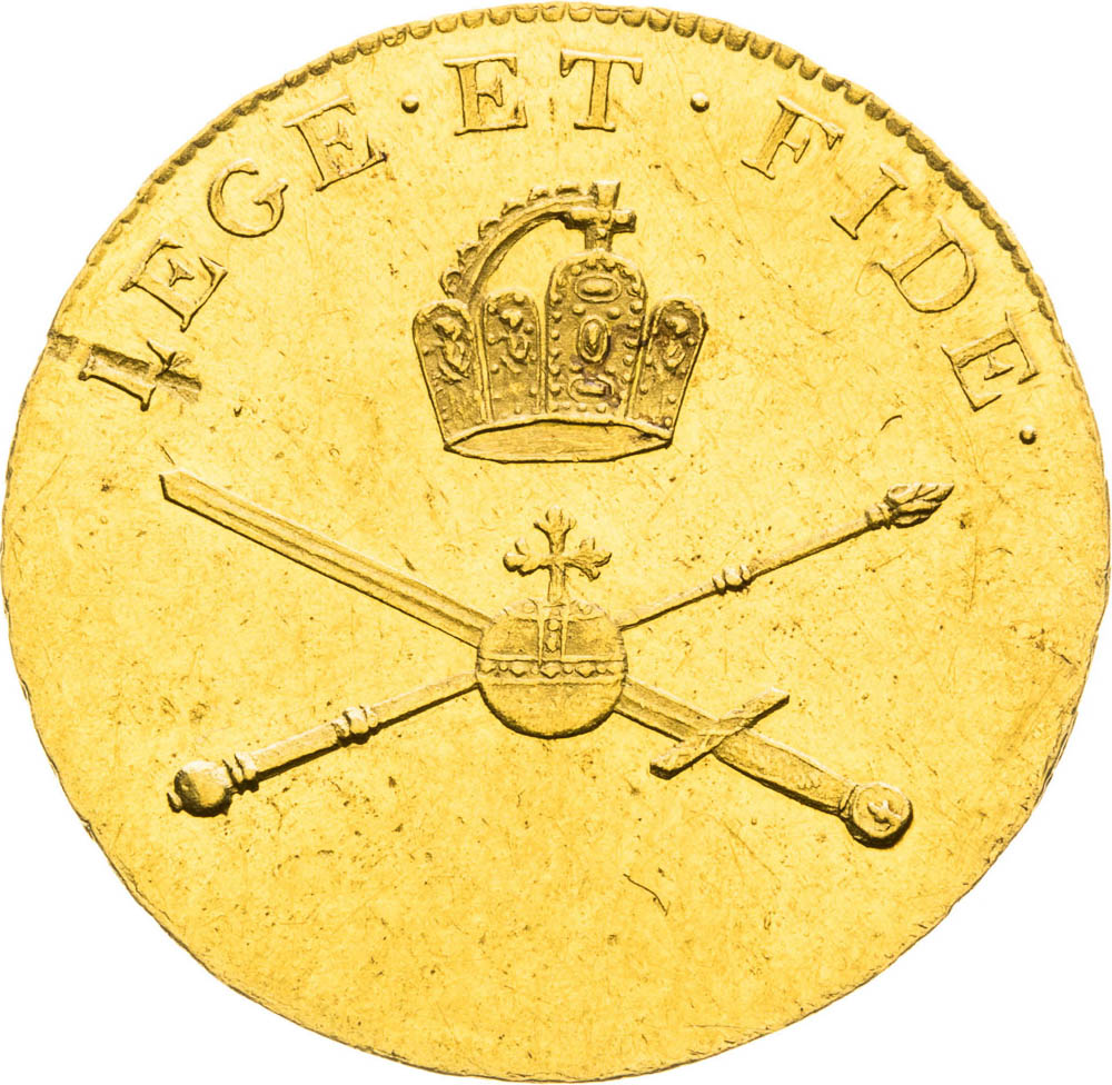Zlatý žeton 1792 (3/4 Dukát) - revers
