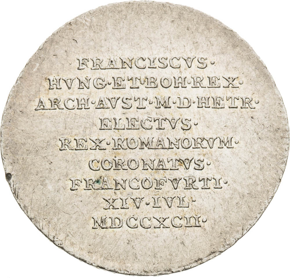 Stříbrný žeton 1792 - avers