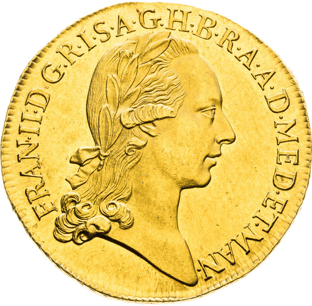 Zlatý žeton 1792 (2 Dukát) - avers