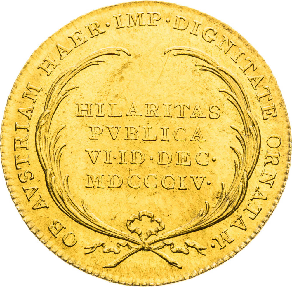 Zlatý žeton 1804 (3/4 Dukát) - revers
