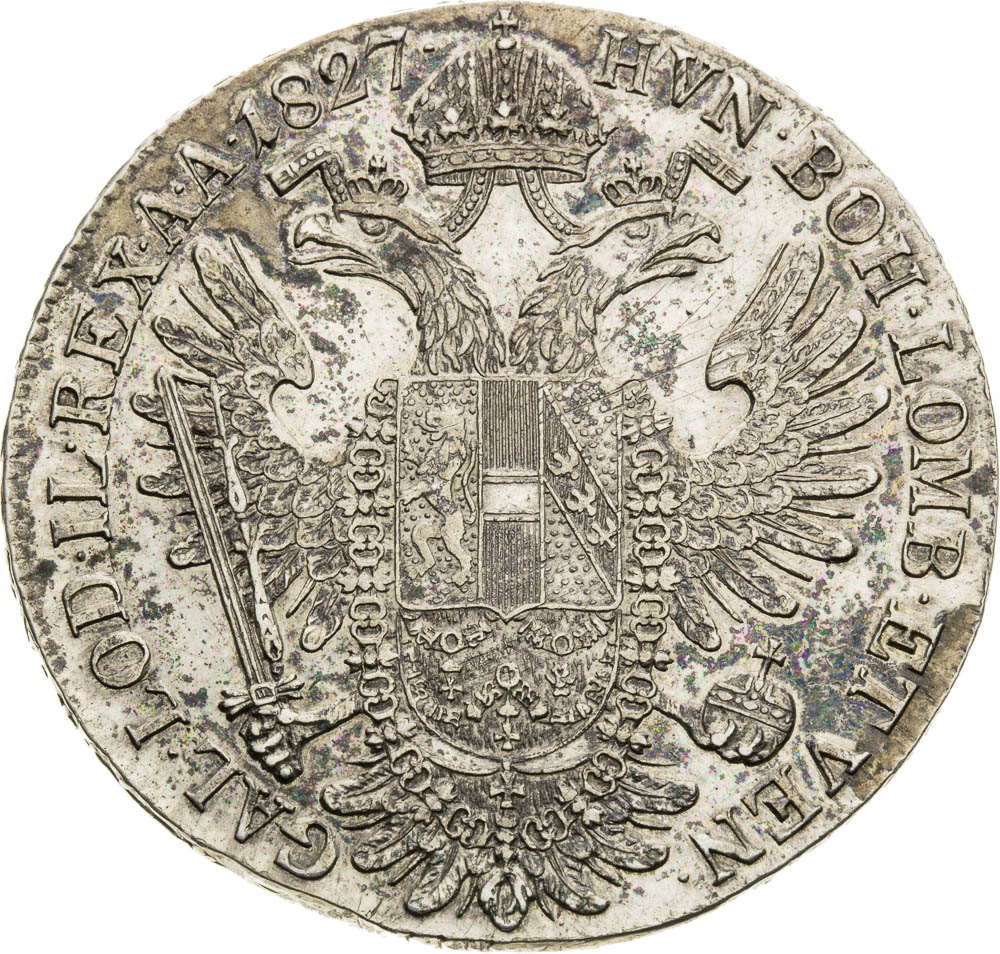 1/2 Thaler 1827 - back