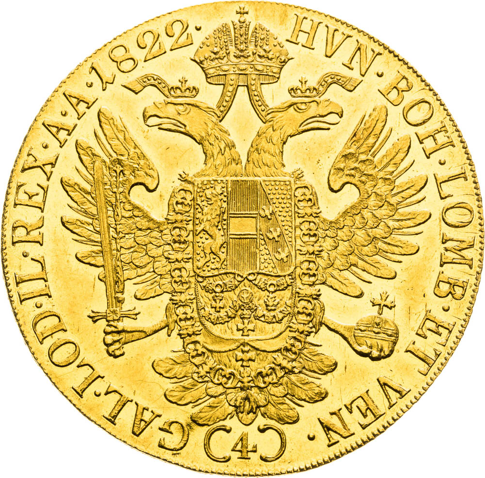 4 Dukát 1822 - revers