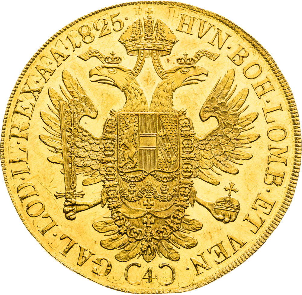 4 Dukát 1825 - revers