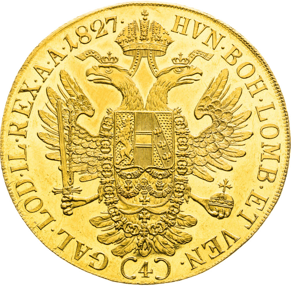 4 Dukát 1827 - revers