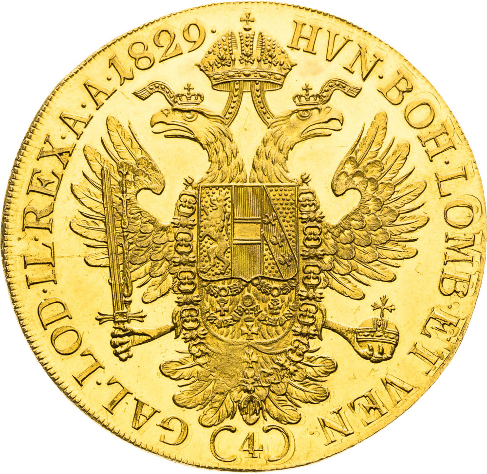 4 Dukát 1829 - revers