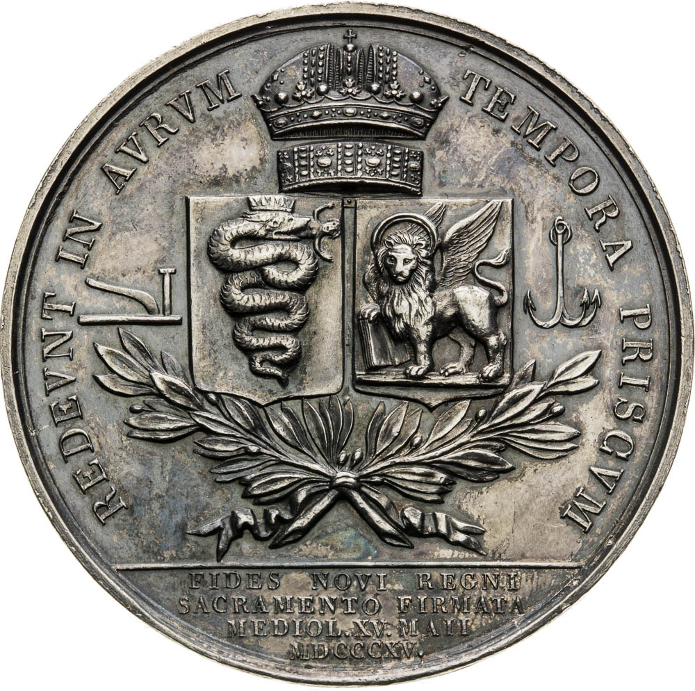 Stříbrná medaile 1815 - revers