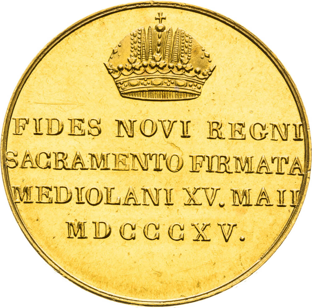 Zlatý žeton 1815 (1 1/2 Dukát) - revers