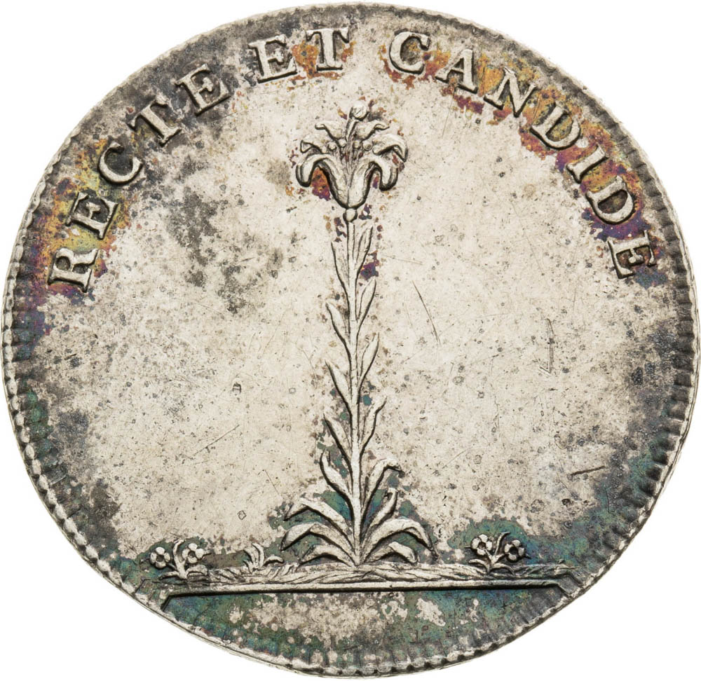 Stříbrný žeton 1808 - revers