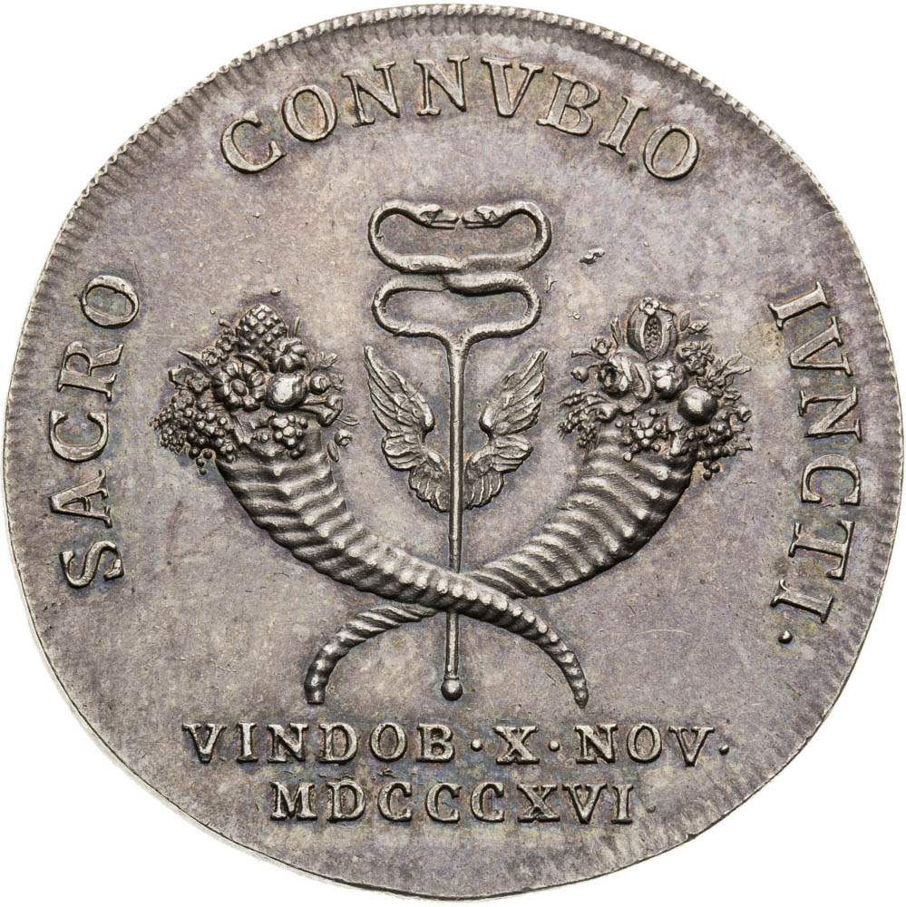 Stříbrný žeton 1816 - revers