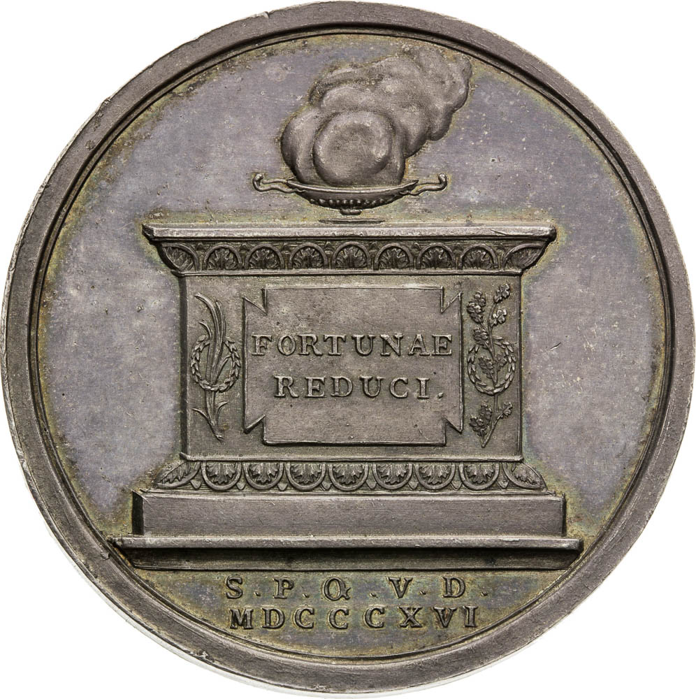 Stříbrná medaile 1816 - revers