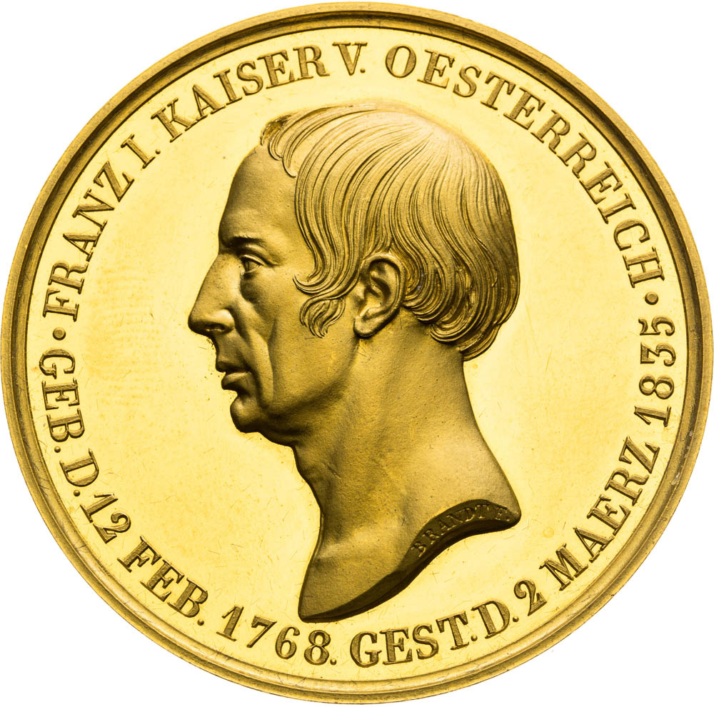 Zlatá medaile 1835 (20 Dukát) - avers
