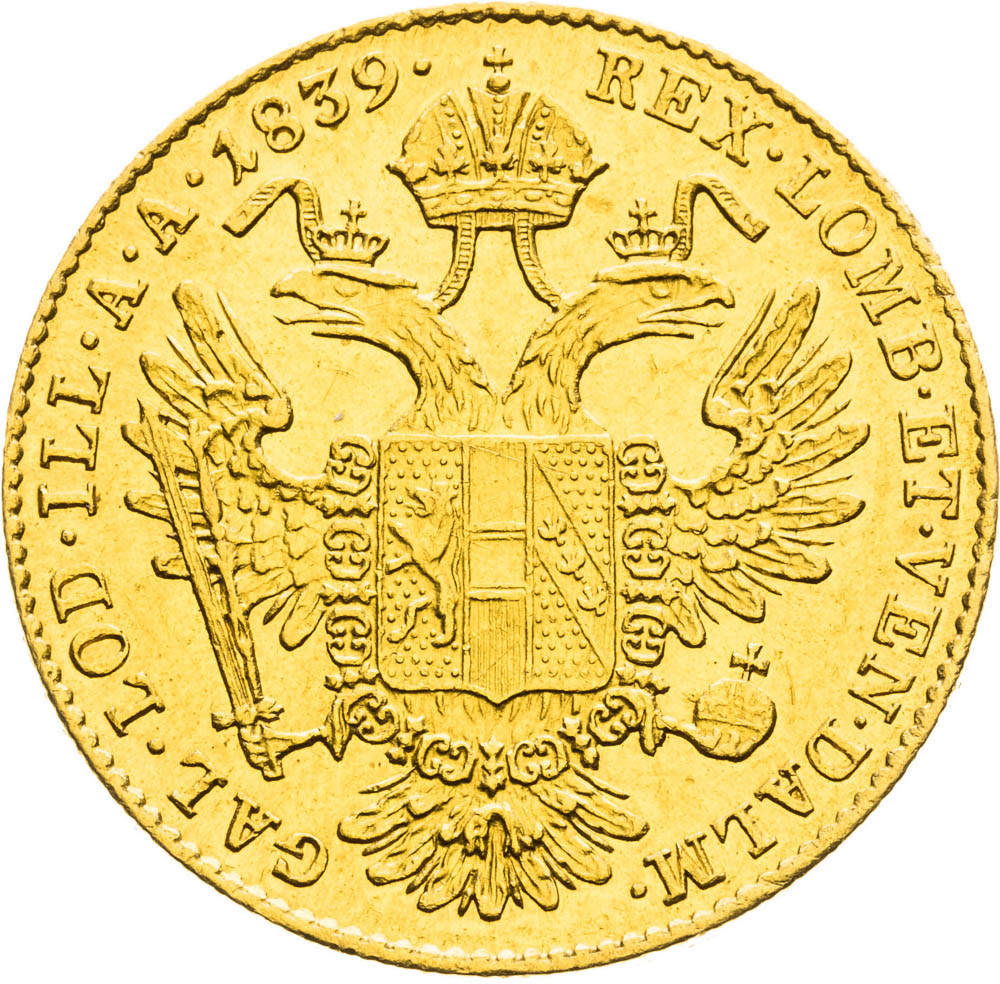 Dukát 1839 - revers