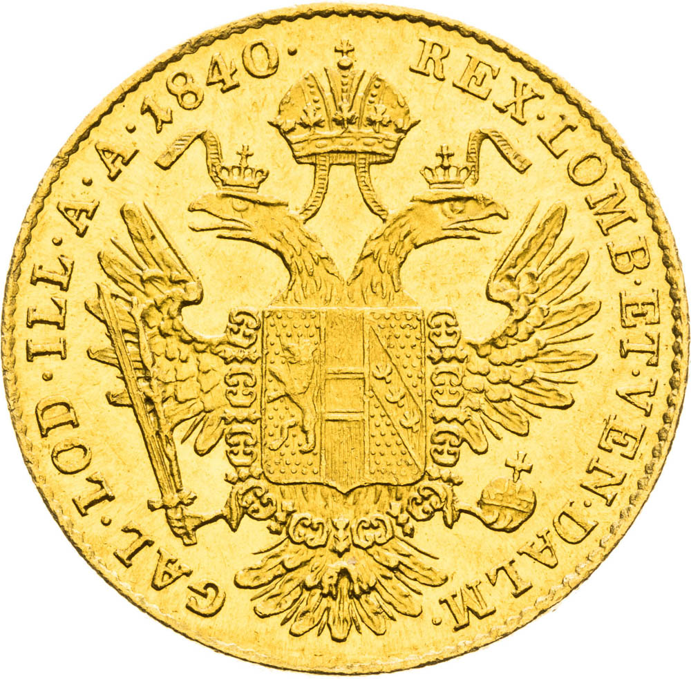 Dukát 1840 - revers