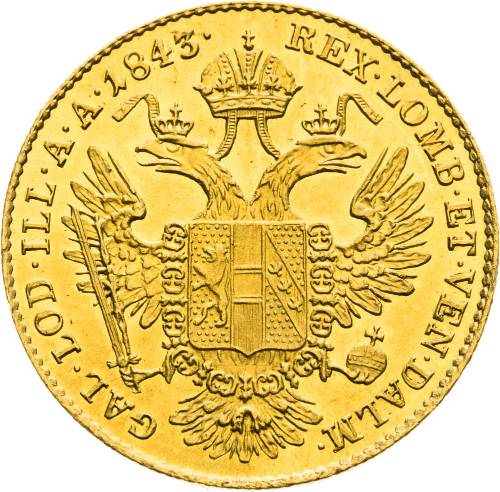 Dukát 1843 - revers