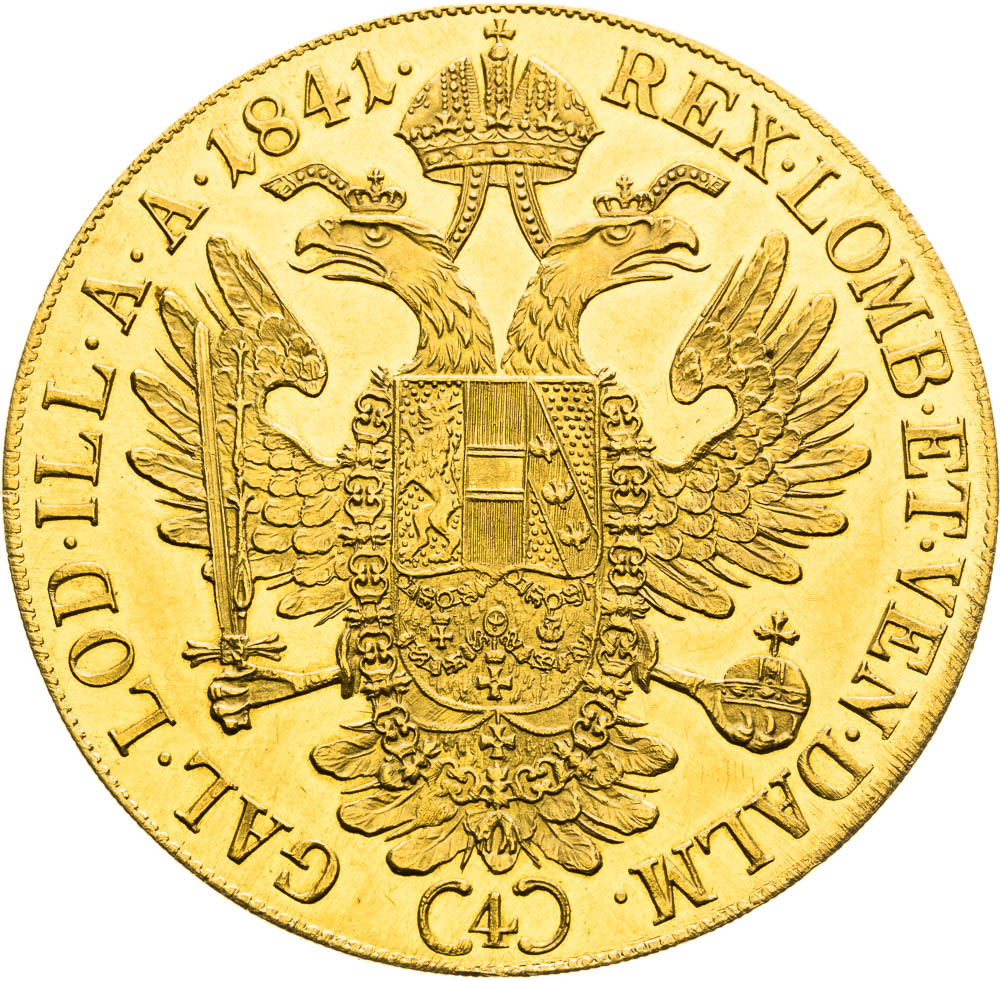 4 Dukát 1841 - reverz