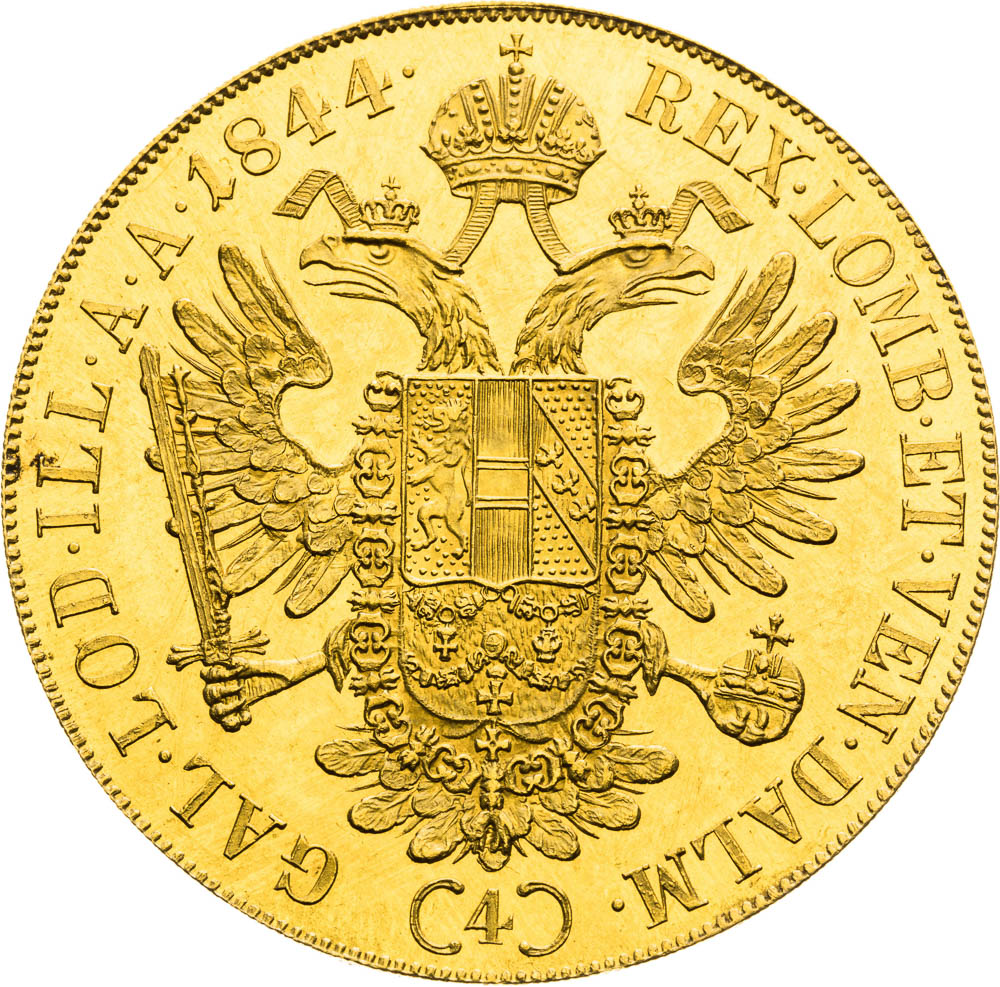 4 Dukát 1844 - revers