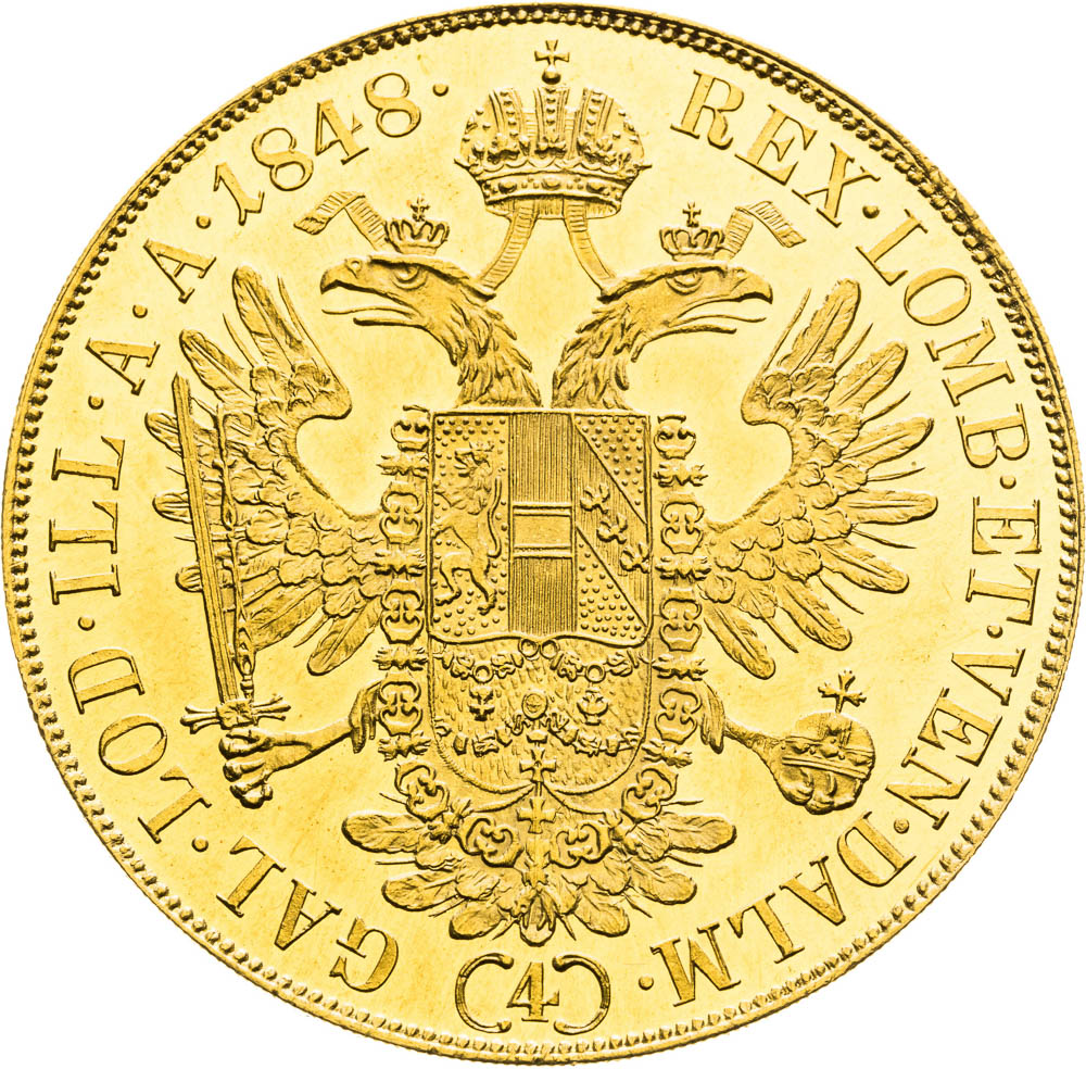 4 Dukát 1848 - revers