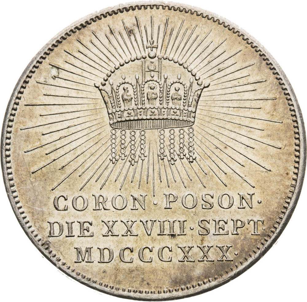 Stříbrný žeton 1830 - revers