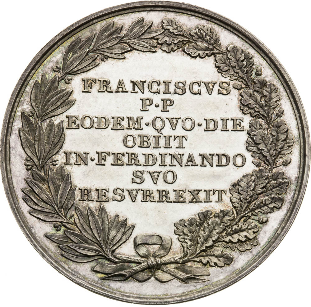 Stříbrná medaile 1835 - revers